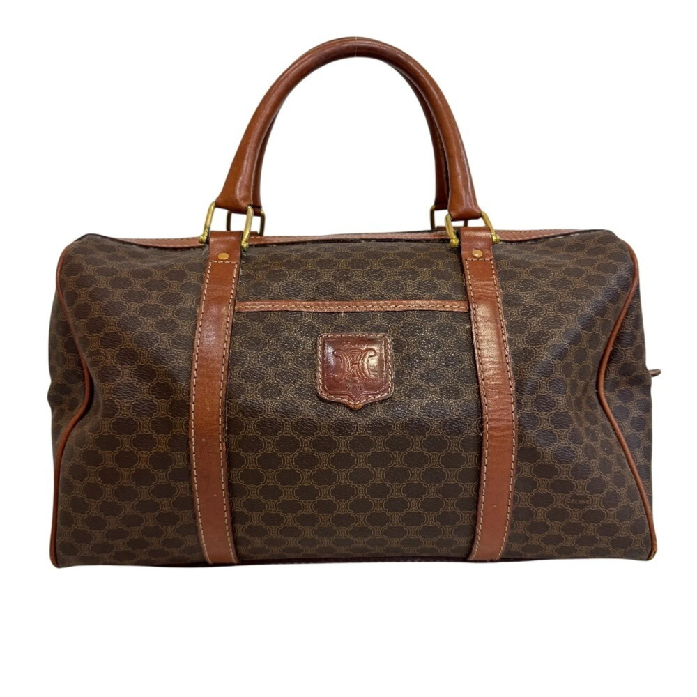 CELINE Macadam PVC Boston Bag Brown